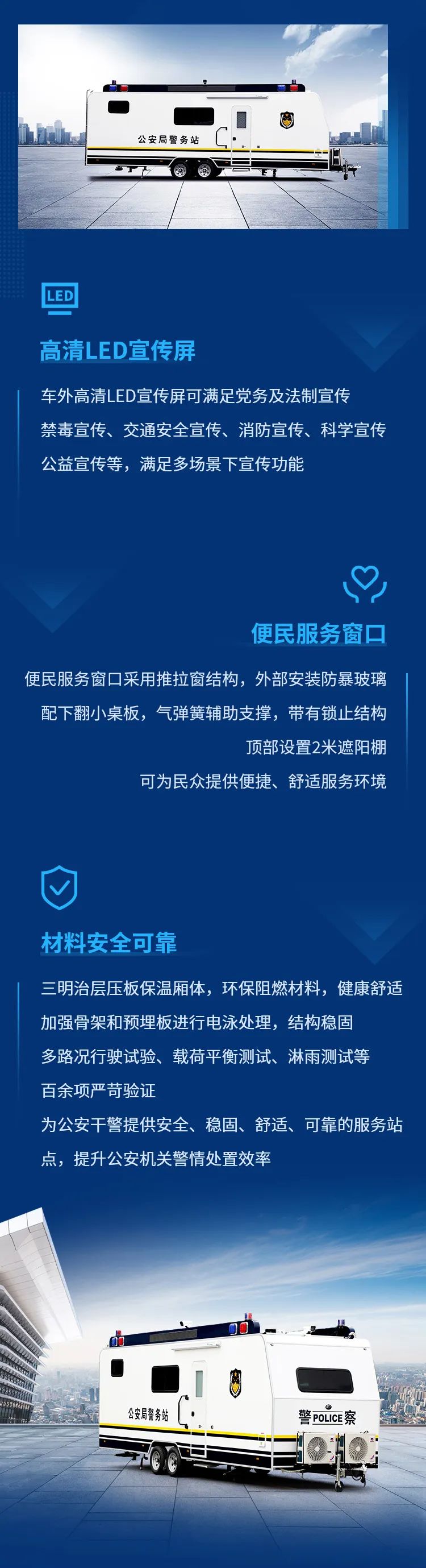 9888拉斯维加斯拖挂式方舱警务站——全能警务站点，全程守护平安中国
