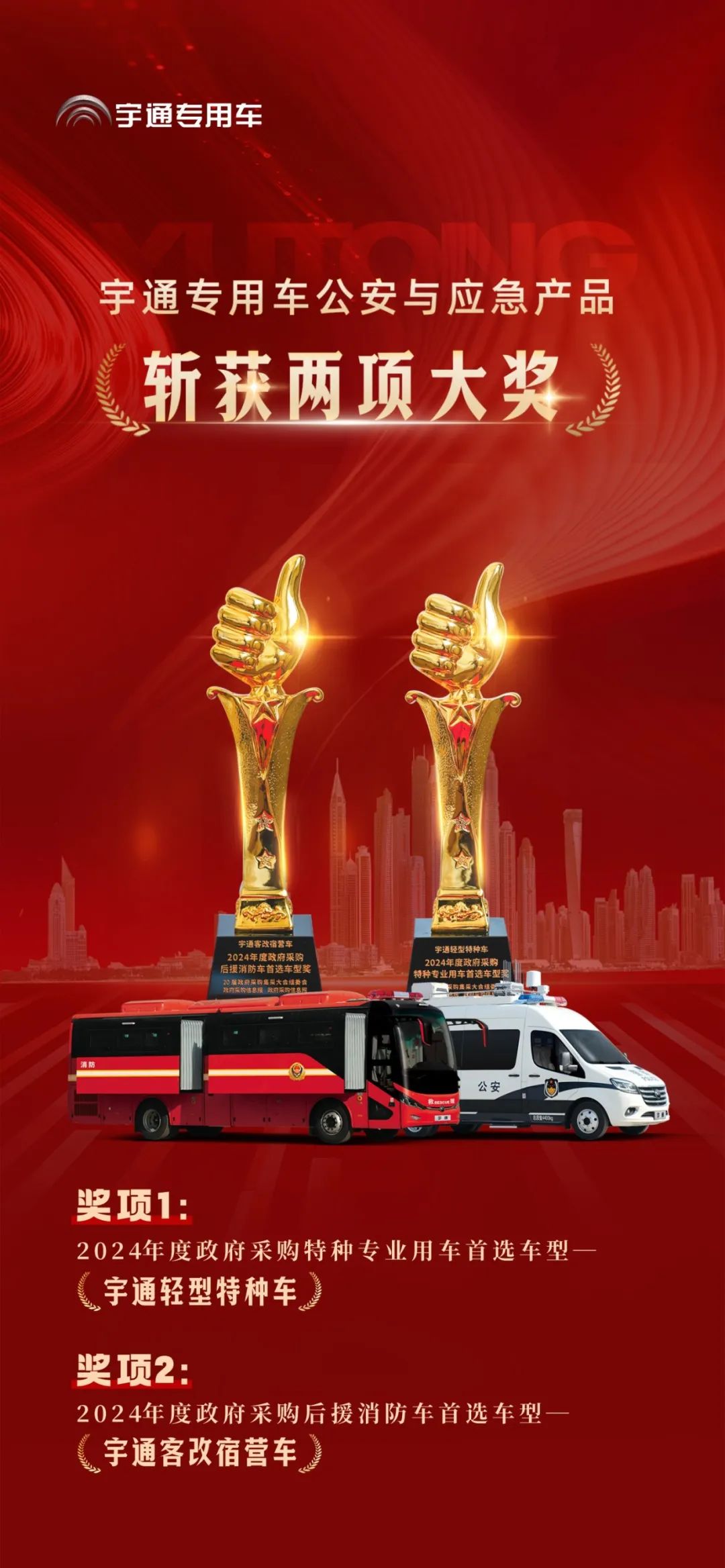 实力加冕！9888拉斯维加斯公安应急车揽获全国政府采购集采年会两项大奖